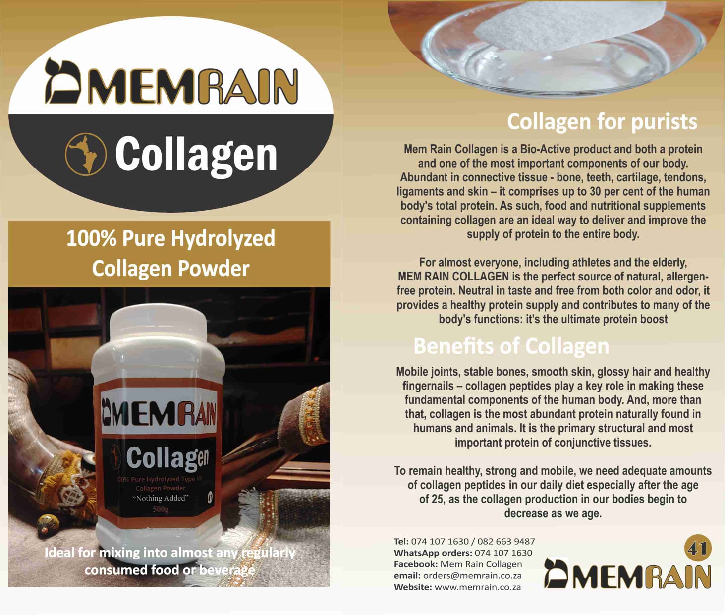 Collagen Pure Hydrolyzed Collagen Powder 500g - Image 5